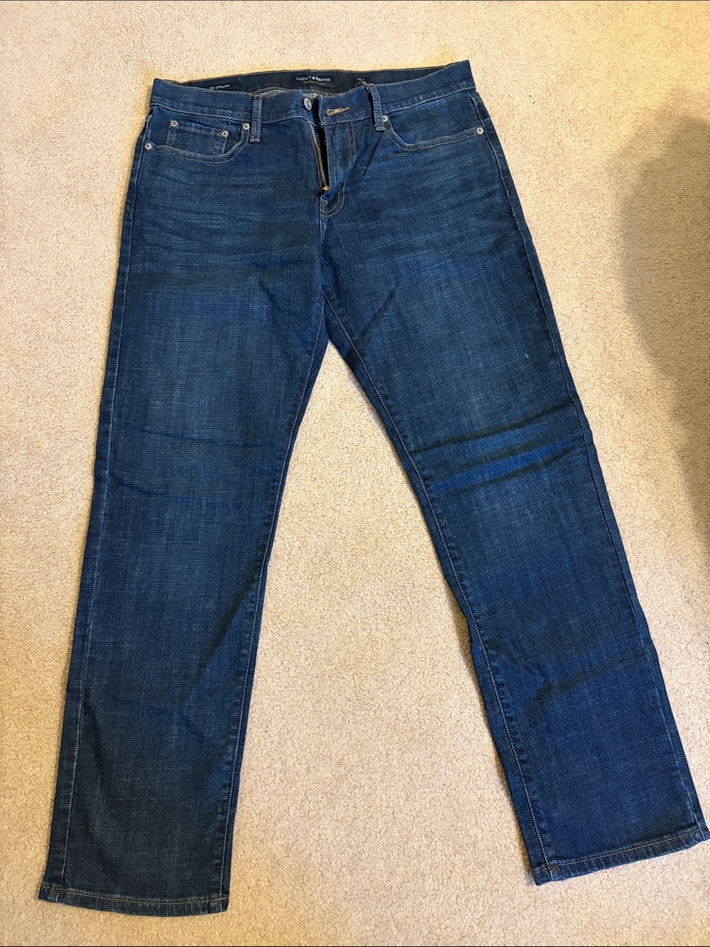 Lucky Brand Men's Dark Blue Straight Jeans